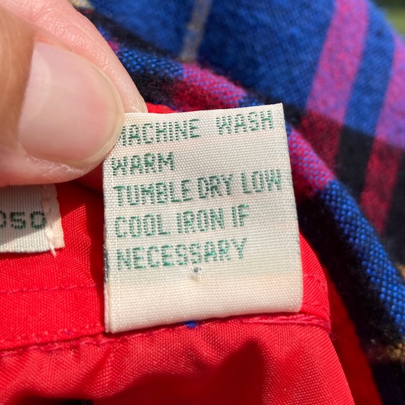 Vintage Electric Blue Plaid Flannel Shirt Pine Grove - Picture 15 of 16